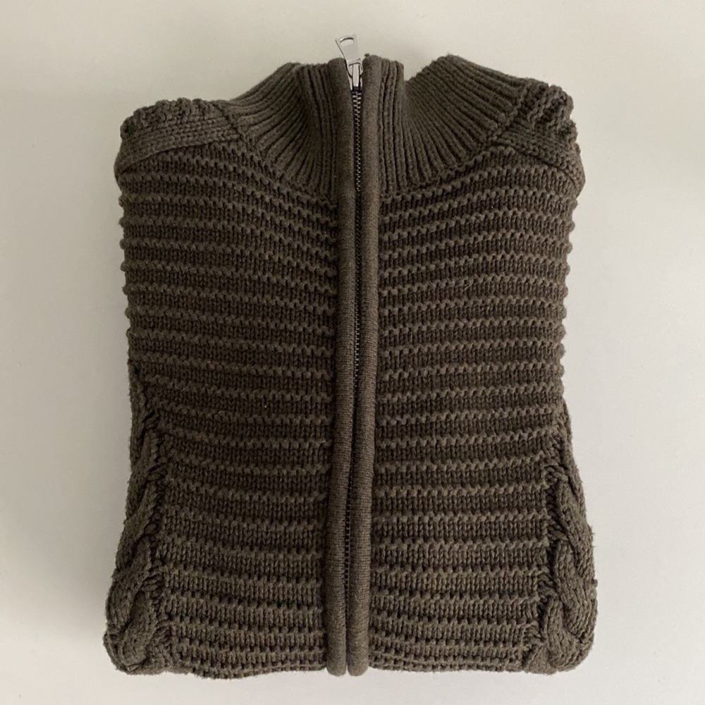 GAP Mock Neck Cable Zip Sweater Size XS